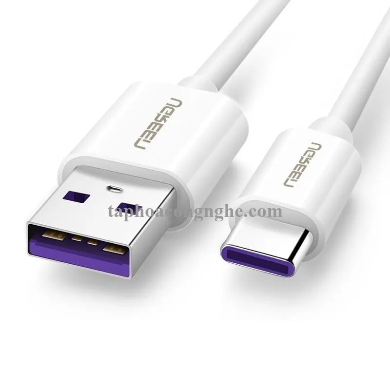 Ugreen 40887 0.5M 5A màu Trắng Dây USB sang USB Type-C vỏ ABS US253 30040887